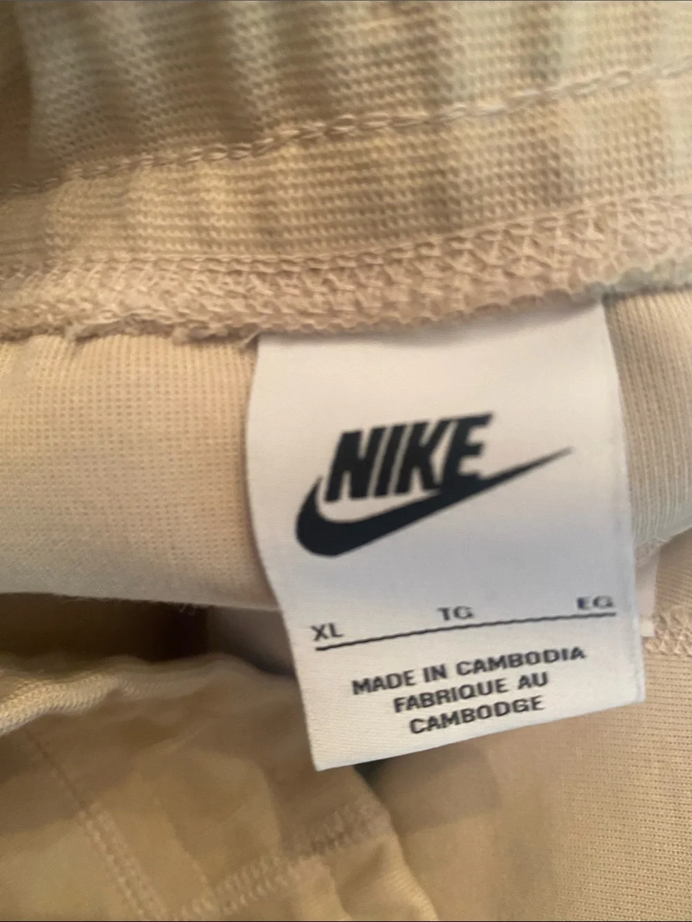 Nike Women's Tan Hooded Zip Jacket with Matching Joggers Set
